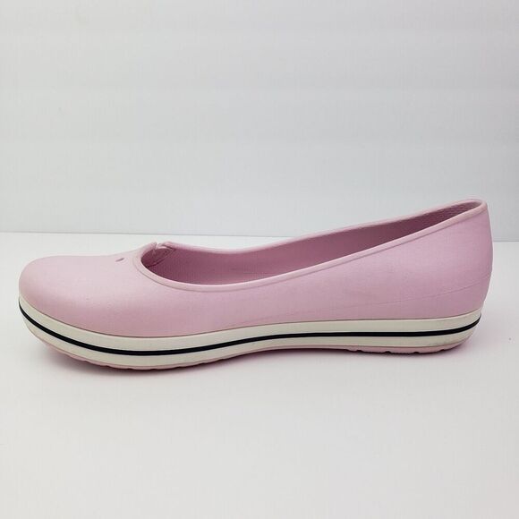 Crocs Crocband Womens Size 11 Bubblegum Pink Slip On Comfort Ballet Flats Shoes - Picture 4 of 10